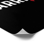 Brain Aneurysm Awareness Burgundy Ribbon Warrior  Poster (Ecke)