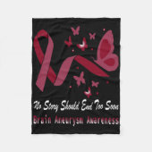Brain Aneurysm Awareness Butterfly Burgundy Ribbon Fleecedecke (Vorderseite)
