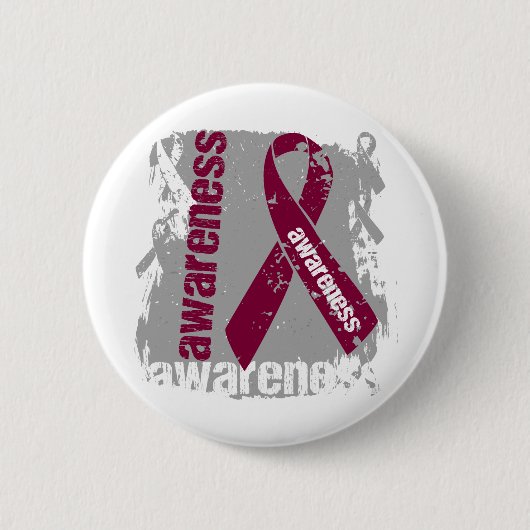 Brain Aneurysm Awareness Grunge Ribbon Button (Vorderseite)