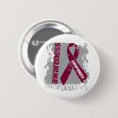 Brain Aneurysm Awareness Grunge Ribbon Button (Vorne & Hinten)