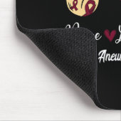 Brain Aneurysm Awareness Peace Liebe Hoffnung Burg Mousepad (Ecke)