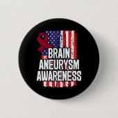 Brain Aneurysm Awareness Ribbon Button (Vorderseite)