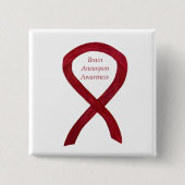Brain Aneurysm Awareness Ribbon Custom Art Button (Vorderseite)