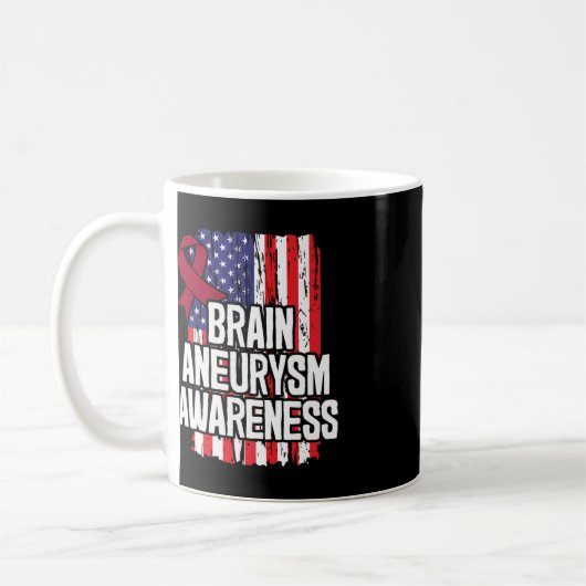 Brain Aneurysm Awareness Ribbon Kaffeetasse (Links)