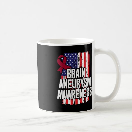 Brain Aneurysm Awareness Ribbon Kaffeetasse (Rechts)
