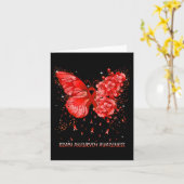 Brain Aneurysm Awareness Ribbon Karte (Gelbe Blume)