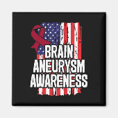 Brain Aneurysm Awareness Ribbon Magnet (Vorne)