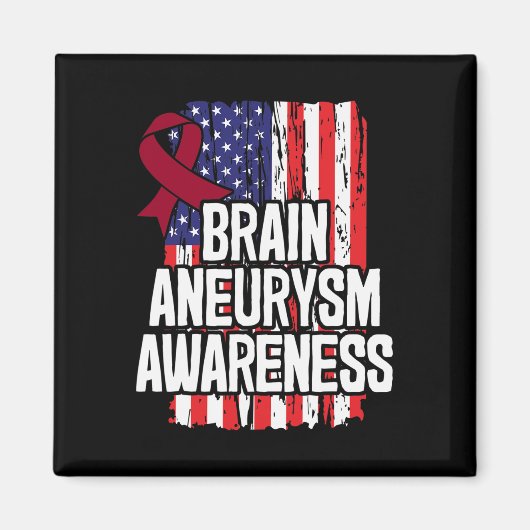 Brain Aneurysm Awareness Ribbon Magnet (Vorne)