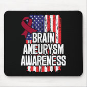 Brain Aneurysm Awareness Ribbon Mousepad (Vorne)
