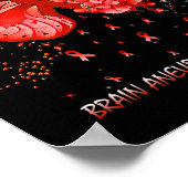 Brain Aneurysm Awareness Ribbon Poster (Ecke)