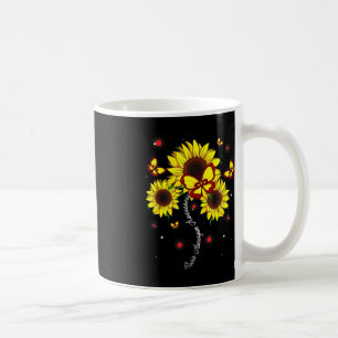 Brain Aneurysm Awareness Sunflower Butterfly Ribbo Kaffeetasse
