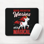 Brain Aneurysm Awareness Warrior Fun Unicorn Mousepad (Mit Mouse)