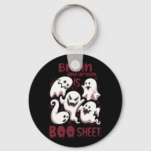 Brain Aneurysm ist Boo Sheet Burgundy Boos Hallowe Schlüsselanhänger
