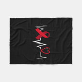 Brain Aneurysm Ribbon Brain Aneurysm Bewusstsein Fleecedecke (Vorderseite (Horizontal))