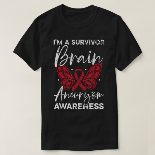 Brain Aneurysm Survivor Medical Bedingung Aneurysm T-Shirt (Design vorne)