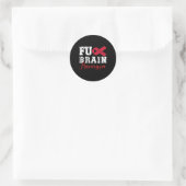 Brain Aneurysm Warrior Medical Runder Aufkleber (Tasche)