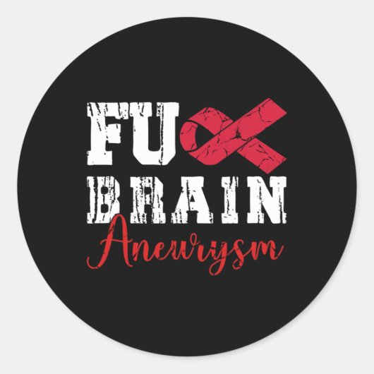 Brain Aneurysm Warrior Medical Runder Aufkleber (Vorderseite)
