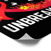 Brain Aneurysm Warrior Unbreakable Surgery Awarene Poster (Ecke)