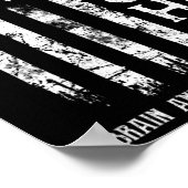 Brain Aneurysm Warrior Us Flag  Poster (Ecke)