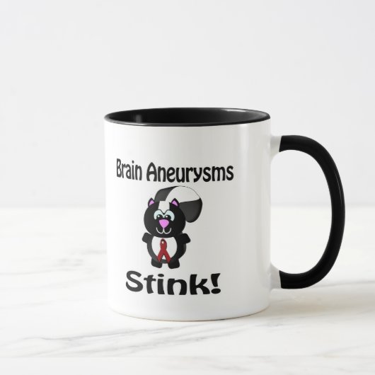 Brain Aneurysms Stink Skunk Bewusstsein Design Tasse (Rechts)