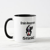 Brain Aneurysms Stink Skunk Bewusstsein Design Tasse (Links)