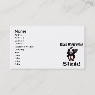 Brain Aneurysms Stink Skunk Bewusstsein Design Visitenkarte