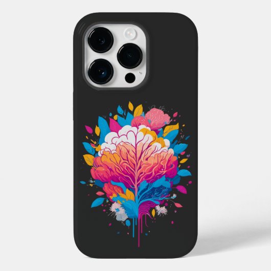 Brain-Art Case-Mate iPhone Hülle (Rückseite)