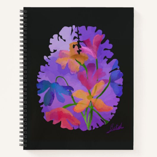 Brain Art Notebook Notizblock (Vorderseite)