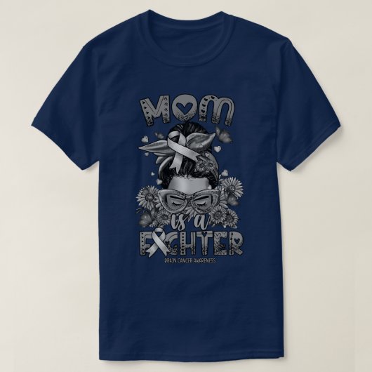 Brain Awareness Mama Kämpfer chaotischen Bun T-Shirt (Design vorne)