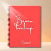 Brain Backup – Personalized Spiral Notebook Quotes Notizblock
