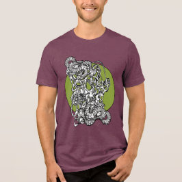 Brain Bending Trippy Surrealist Abstrakt Art Tri-Blend Shirt