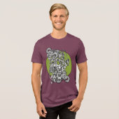 Brain Bending Trippy Surrealist Abstrakt Art Tri-Blend Shirt (Vorderseite voll)