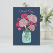 Brain Blume Bouquet Dankeskarte (Stehend Vorderseite)