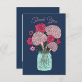 Brain Blume Bouquet Dankeskarte (Vorne/Hinten)