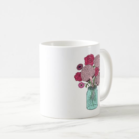 Brain Blume Bouquet Kaffeetasse (VorderseiteRechts)