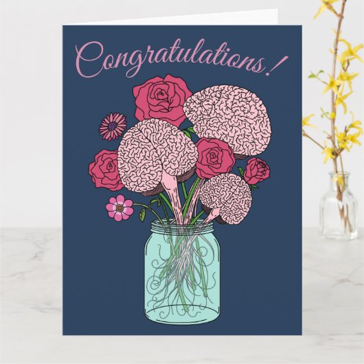 Brain Blume Bouquet Karte (Gelbe Blume)