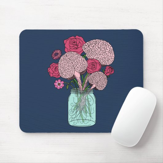 Brain Blume Bouquet Mousepad (Mit Mouse)