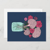 Brain Blume Bouquet Postkarte (Vorne/Hinten)