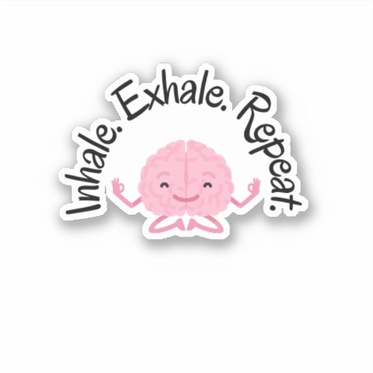 Brain Breathing Vinyl Sticker (Vorderseite)