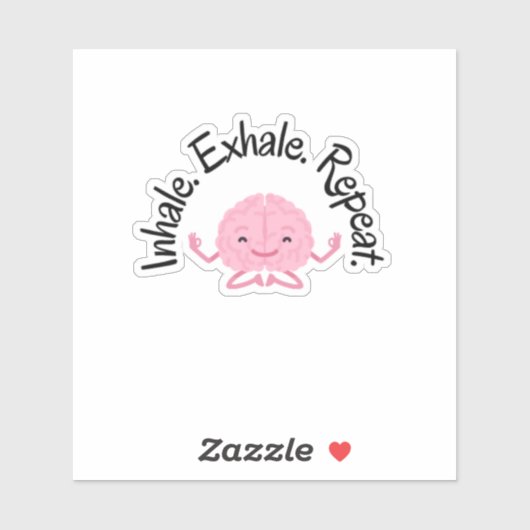 Brain Breathing Vinyl Sticker (Blatt)