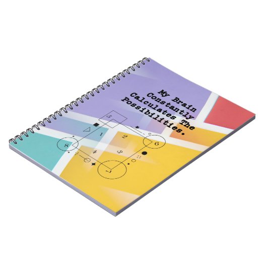 Brain Calculates Possibilities | Math Thinker Notizblock (Linke Seite)