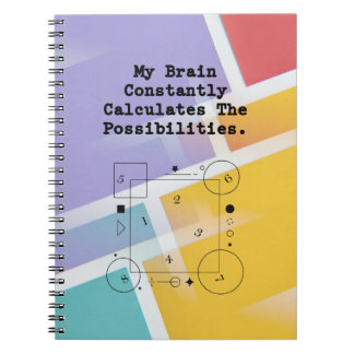 Brain Calculates Possibilities | Math Thinker Notizblock