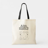 Brain Calculates Possibilities | Math Thinker Tragetasche (Rückseite)
