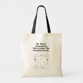 Brain Calculates Possibilities | Math Thinker Tragetasche (Vorne)