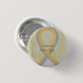 Brain Cancer Angel Awareness Ribbon Buttone im Kin Button (Vorne & Hinten)