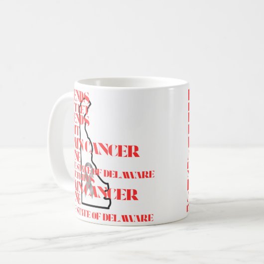 Brain Cancer Awareness in Delaware Kaffeetasse (Vorderseite Links)