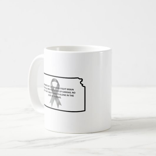Brain Cancer Awareness in Kansas  Kaffeetasse (Vorderseite Links)