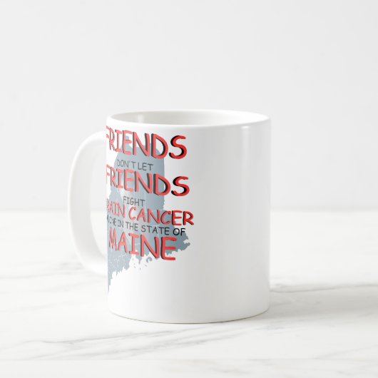 Brain Cancer Awareness in Maine Kaffeetasse (Vorderseite Links)