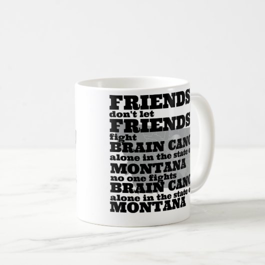 Brain Cancer Awareness in Montana Kaffeetasse (VorderseiteRechts)