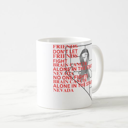 Brain Cancer Awareness in Nevada Kaffeetasse (VorderseiteRechts)